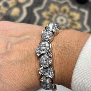 Gorgeous Simply Vera Vera Wang Silver Bracelet with Clear Stones